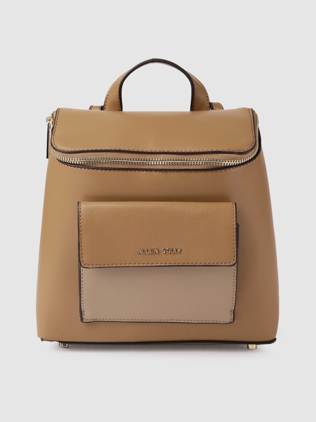 

Allen Solly Women Khaki Brown Solid Backpack
