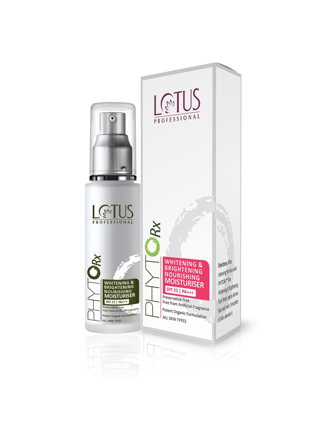

Lotus Herbals Sustainable PhytoRx SPF 25 Whitening Brightening Nourishing Moisturiser 50ml, White