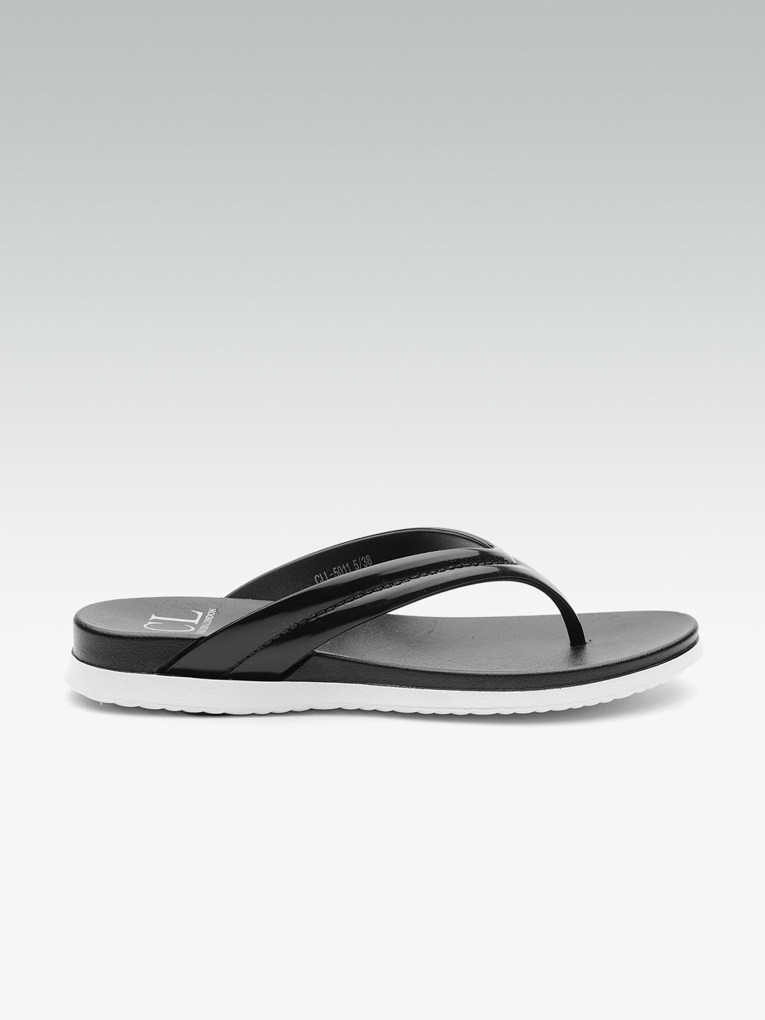 

Carlton London Women Black Solid Open Toe Flats