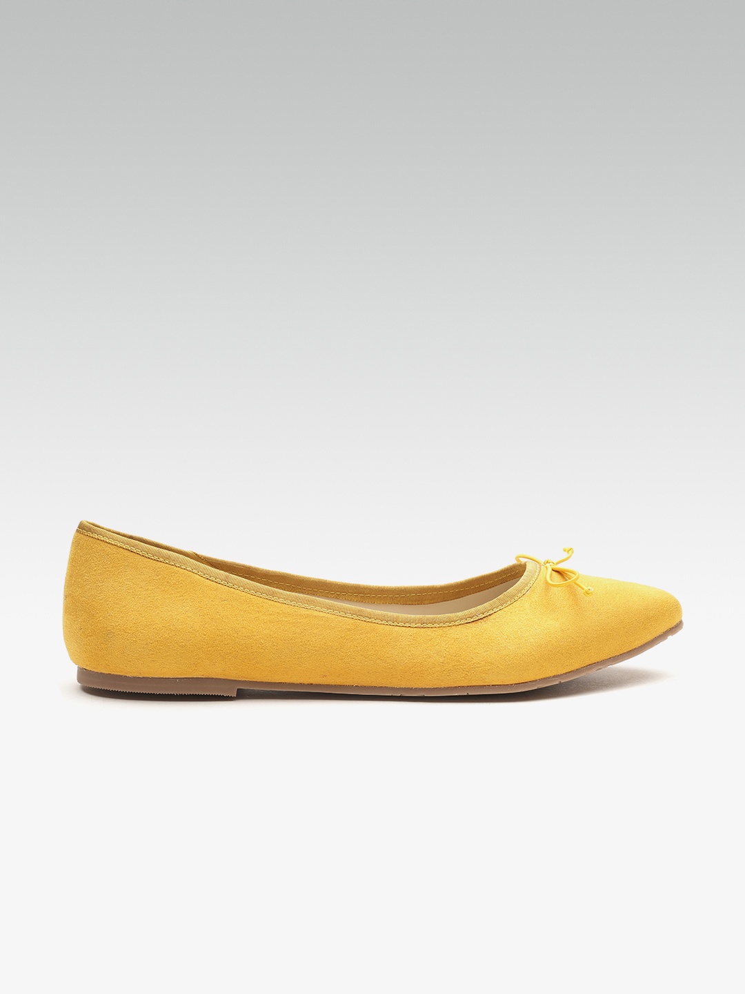 

Carlton London Women Mustard Yellow Solid Ballerinas
