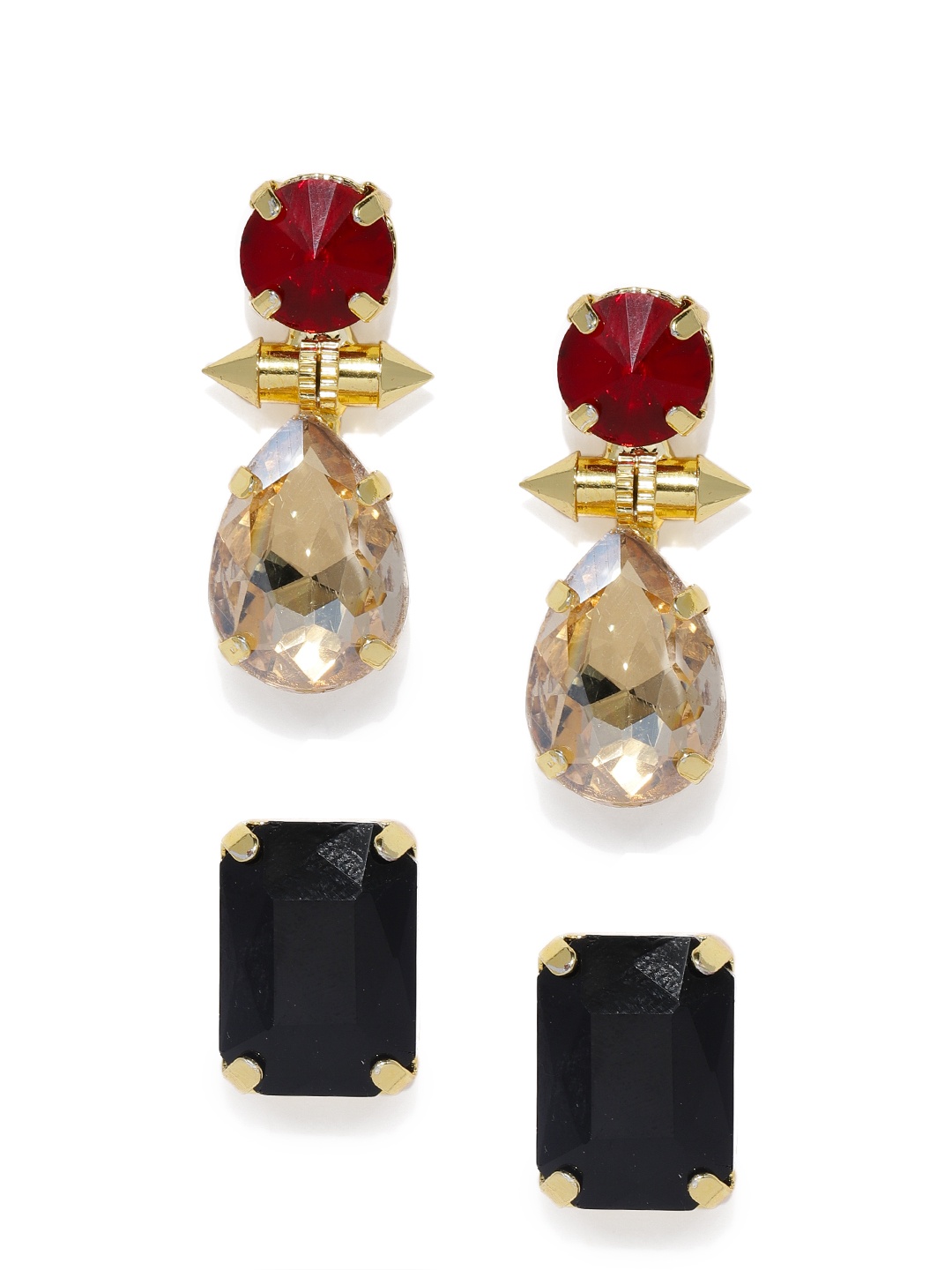 

Zaveri Pearls Set of 2 Gold-Toned Earrings