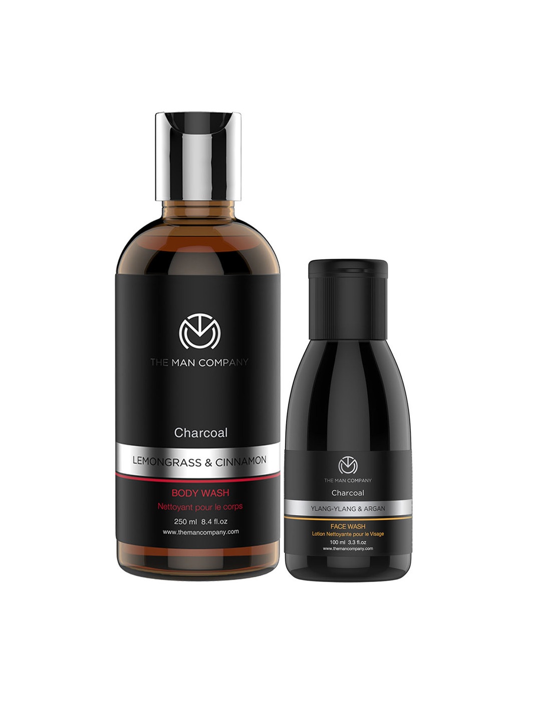 

THE MAN COMPANY Charcoal Combo Set of Bodywash and Facewash, Black
