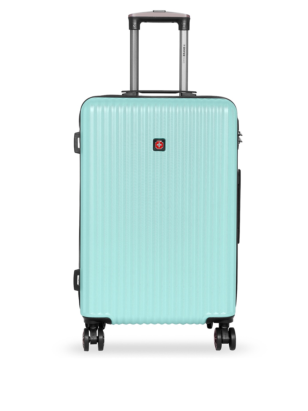SWISSBRAND RIGA Range Aqua 24" Medium Hard Trolley Bag, Turquoise blue