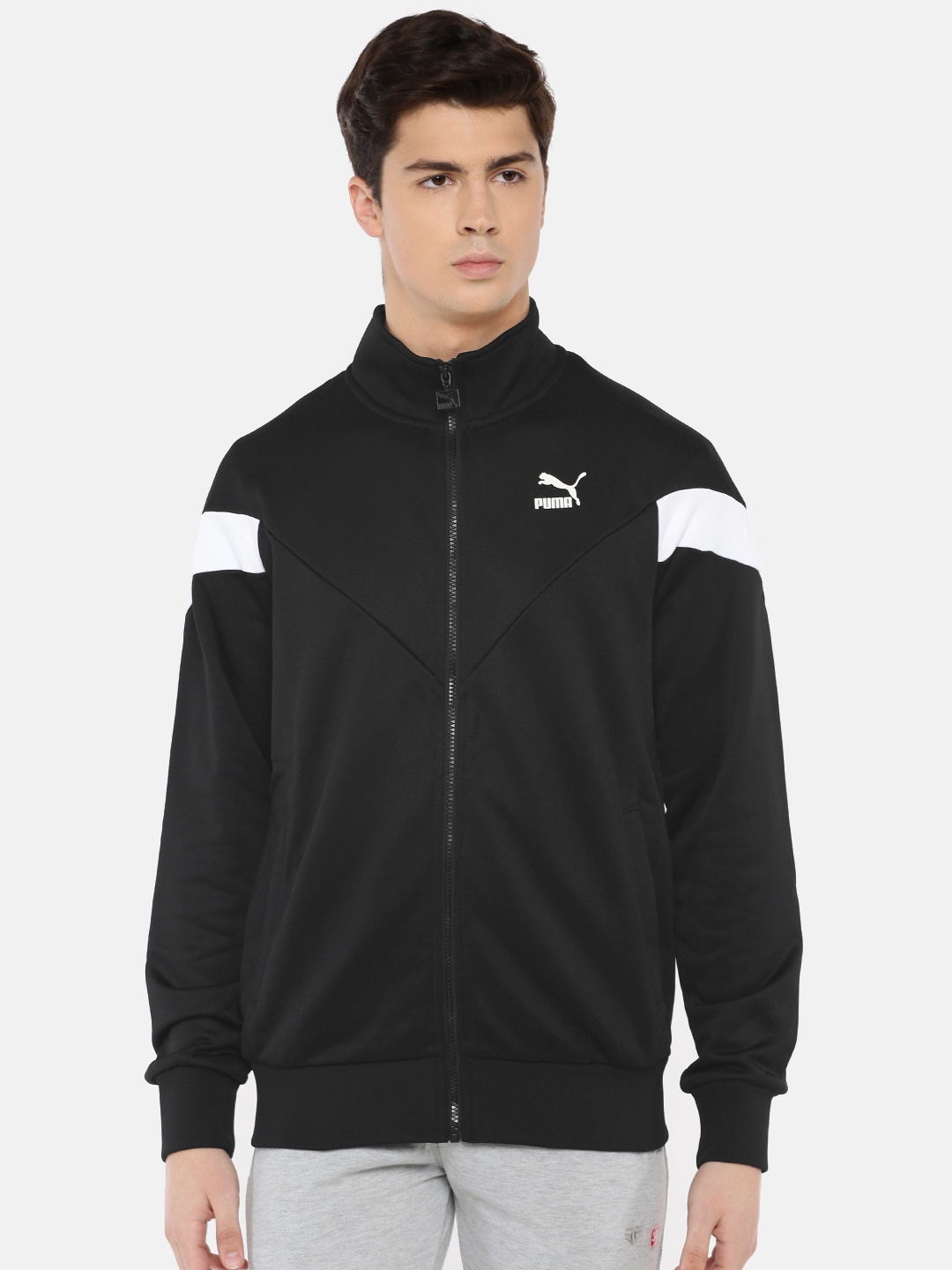 

Puma Men Black Solid Iconic MCS Track Sweatshirt