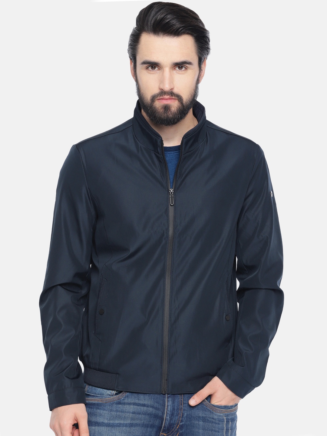 

U.S. Polo Assn. Men Navy Blue Printed Jacket, Na