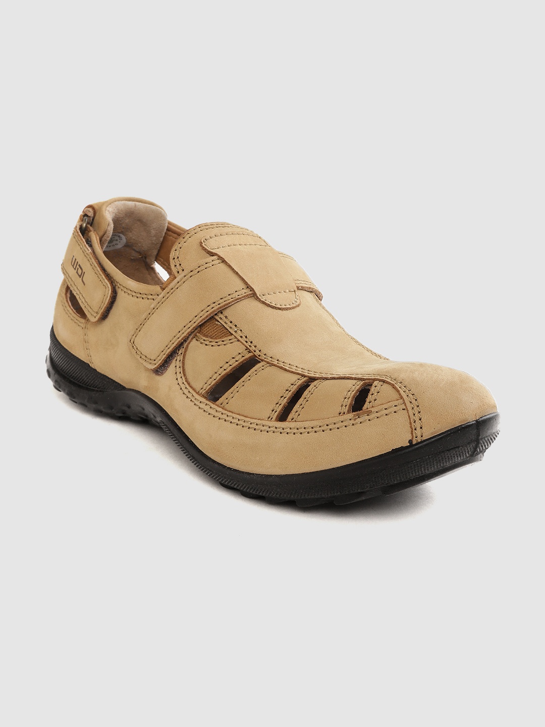 

Woodland Men Camel Brown Nubuck Shoe Style Sandals