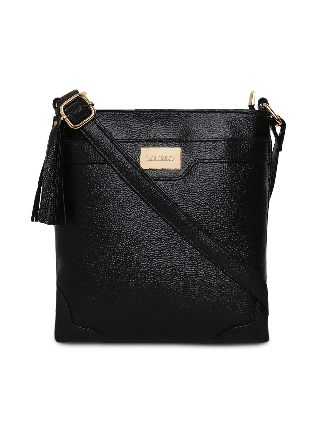 

KLEIO Black Multi Compartment Sling Cross Body Bag