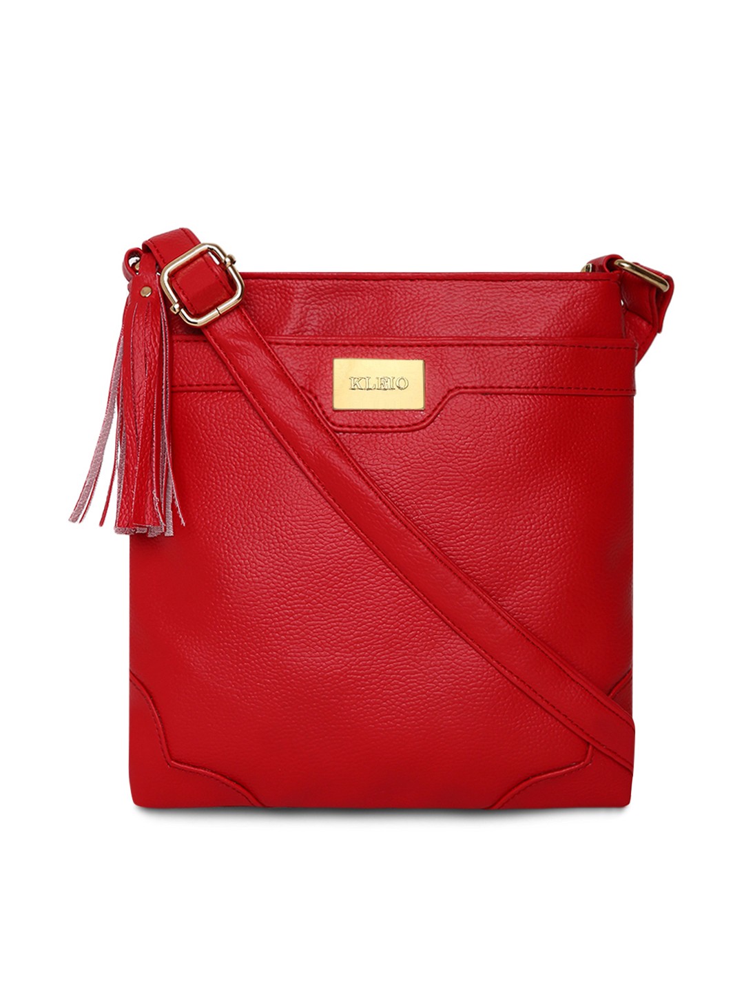 

KLEIO Red Multi Compartment Sling Cross Body Bag