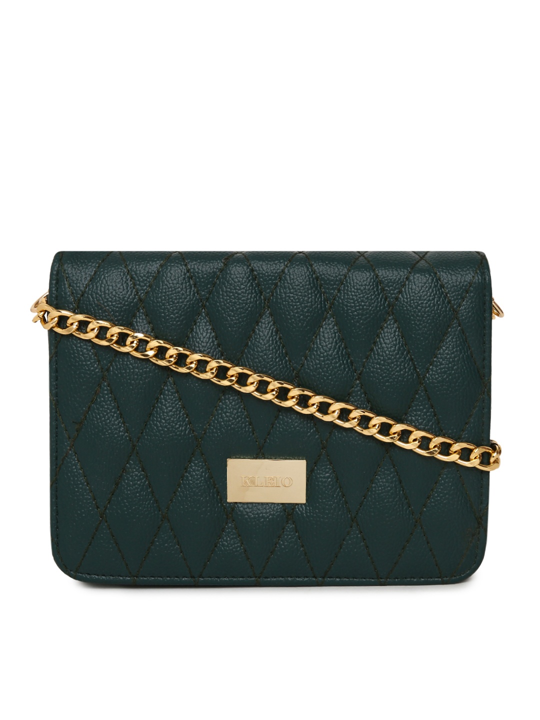 

KLEIO Green Solid Sling Bag