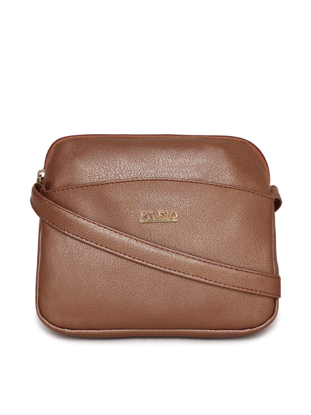 

KLEIO Solid Sling Cross Body Bag, Peach