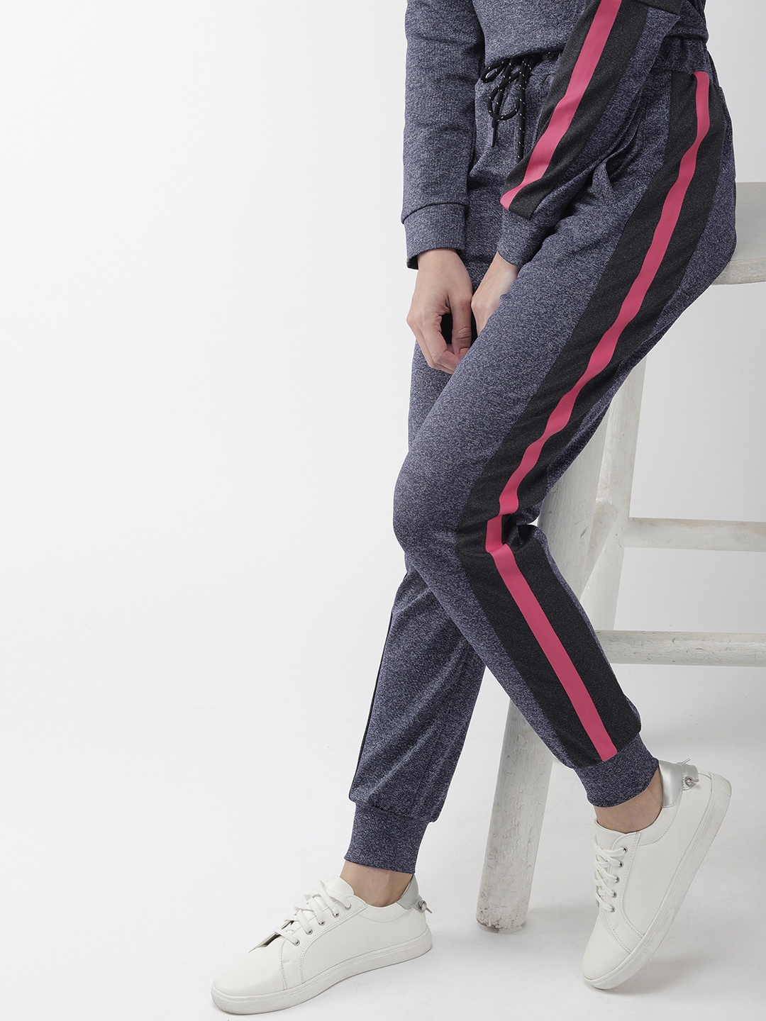

Mast & Harbour Women Blue Solid Straight Fit Track Pants
