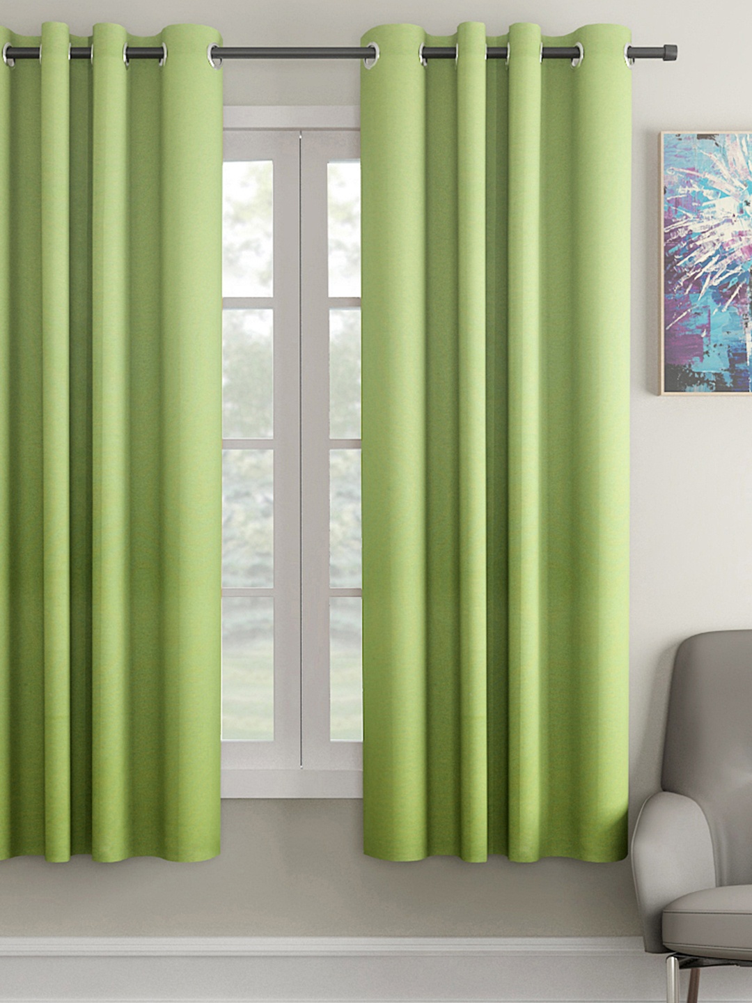 

Soumya Green Single Window Curtain