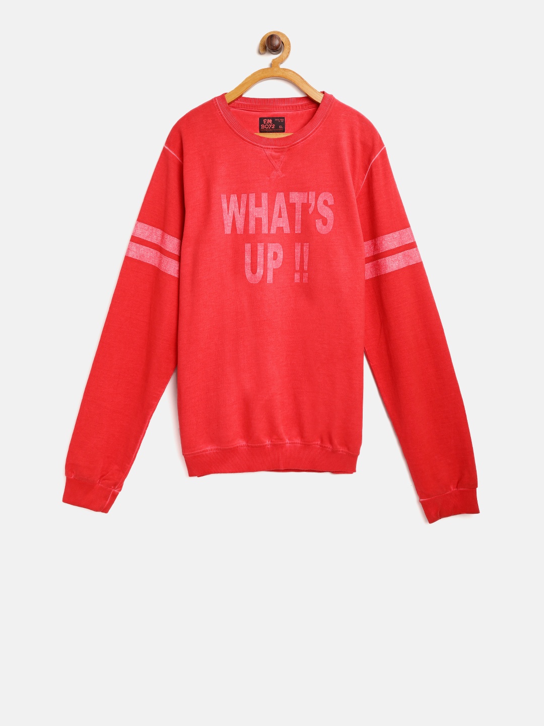 

Flying Machine Boys Red Printed Sweatshirt