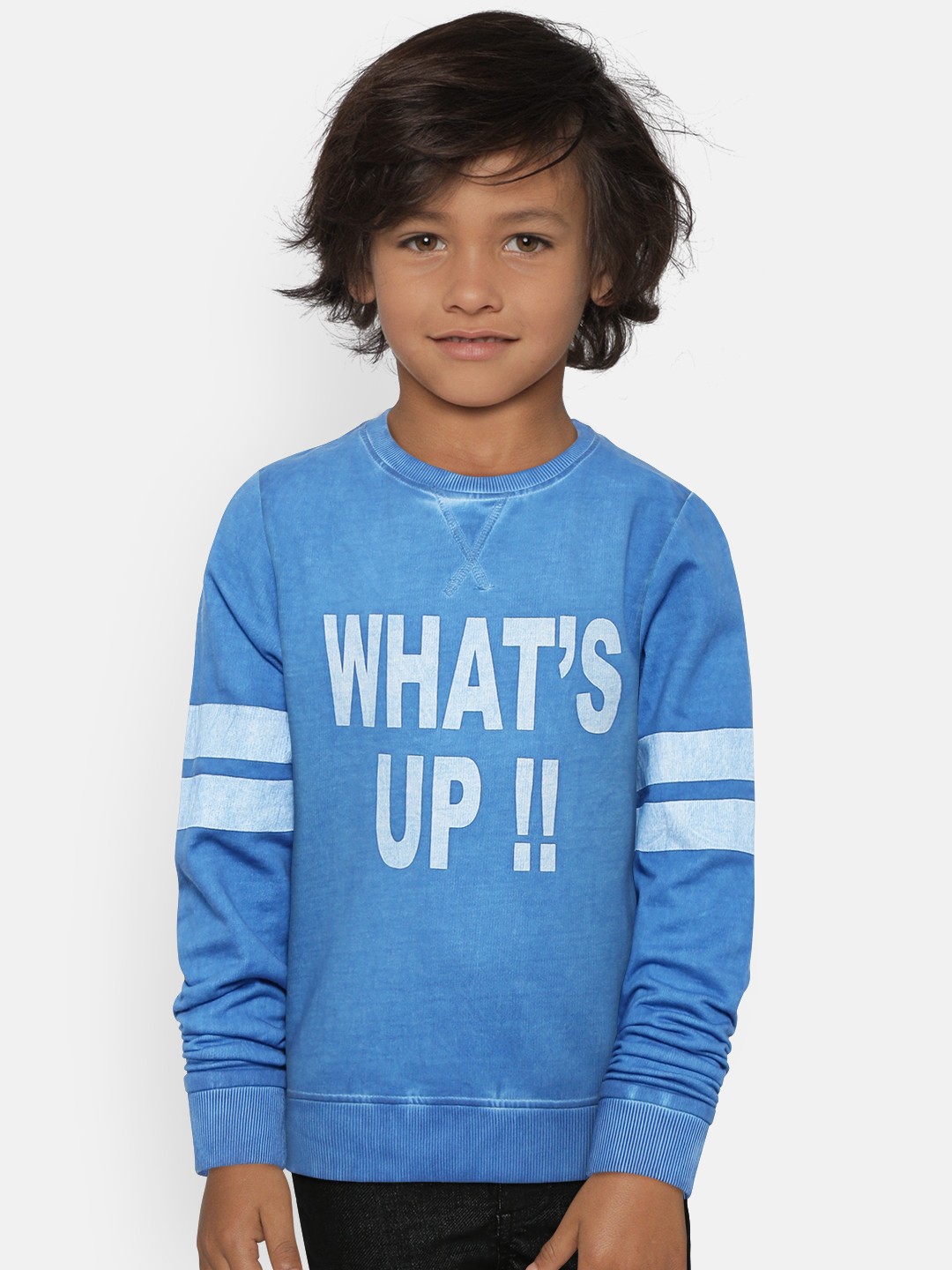 

Flying Machine Boys Blue Printed Sweatshirt
