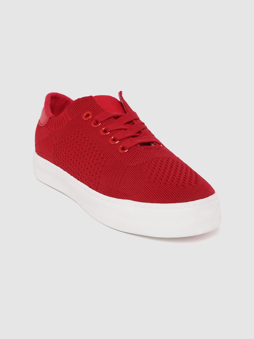 

Allen Solly Women Red Woven Design Sneakers