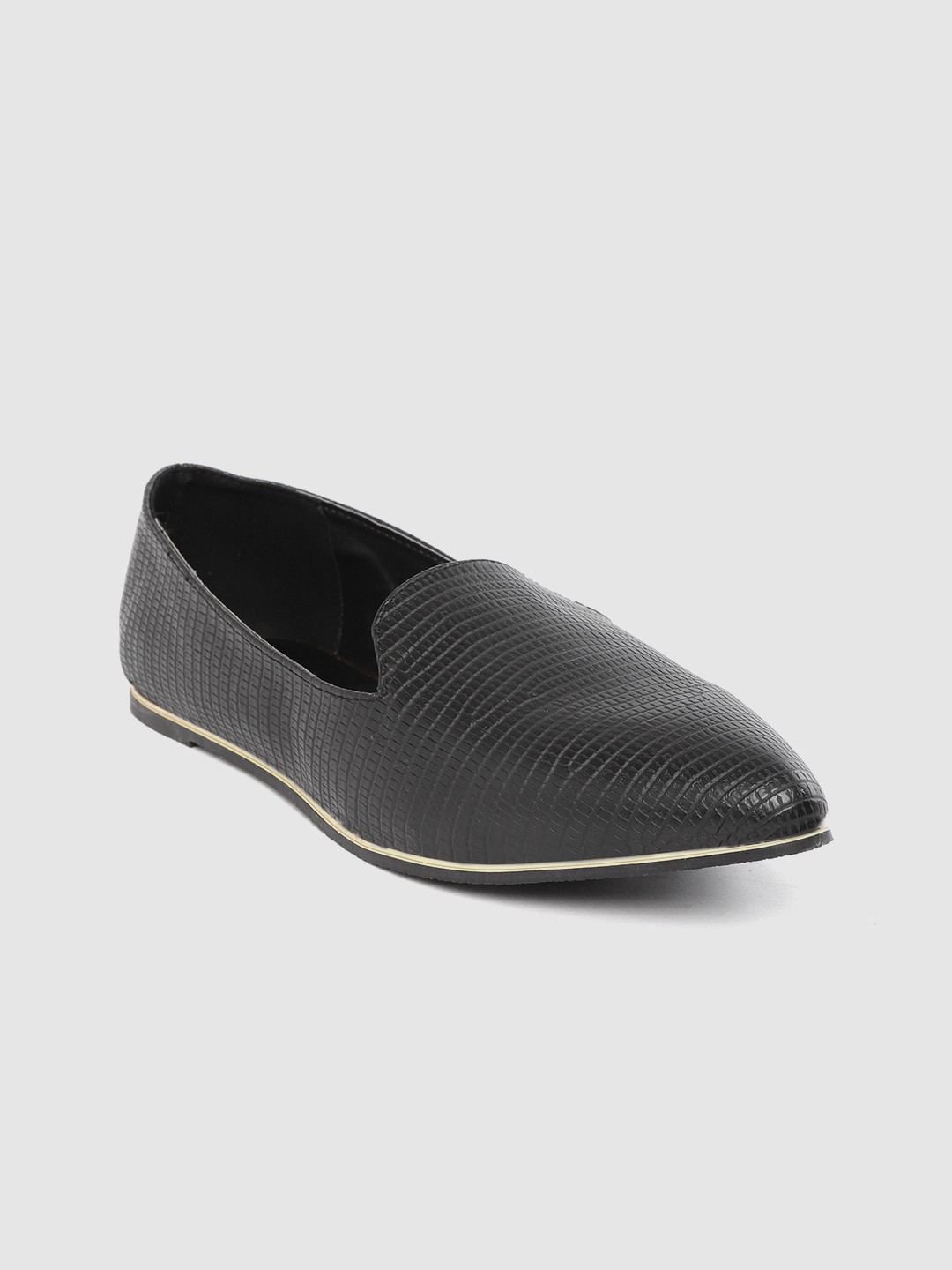 

Allen Solly Women Black Croc Pattern Ballerinas