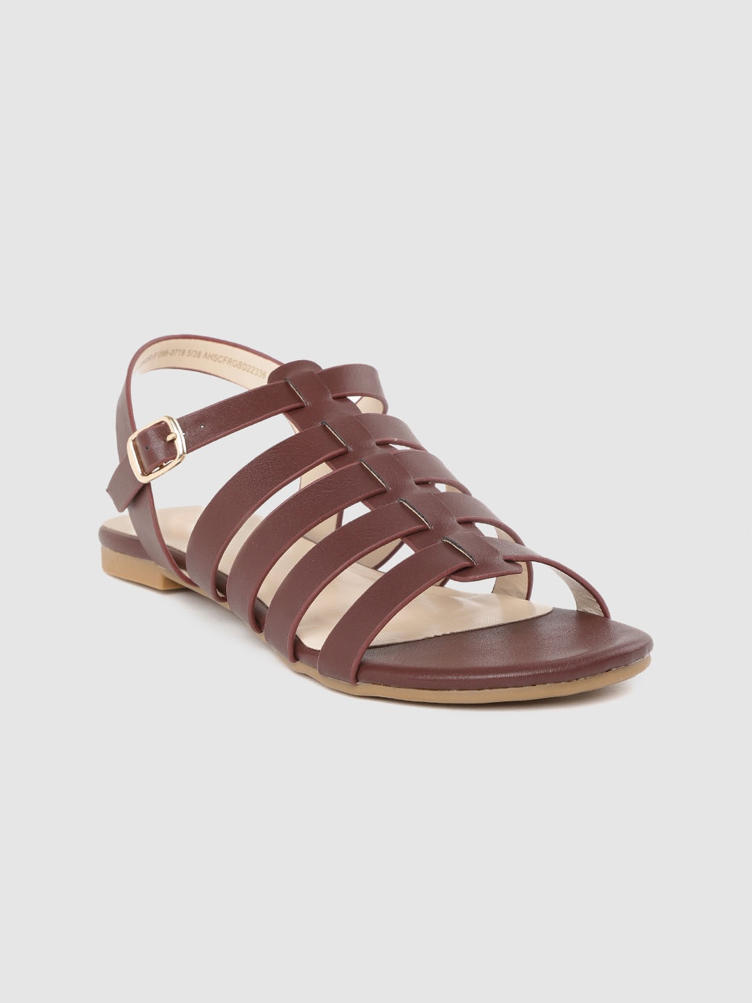 

Allen Solly Women Burgundy Solid Open Toe Flats