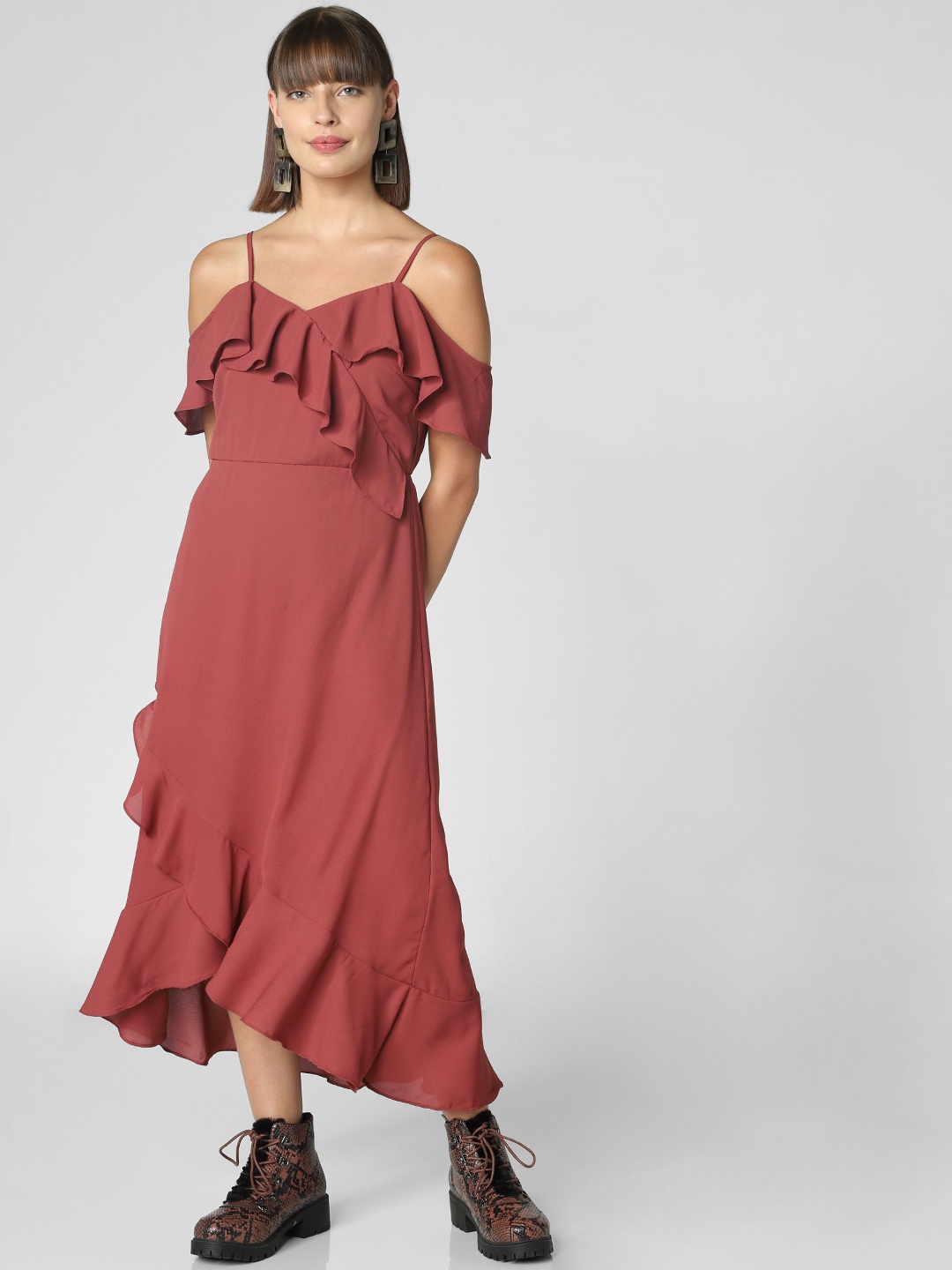 

Vero Moda Women Rust Maxi Dress