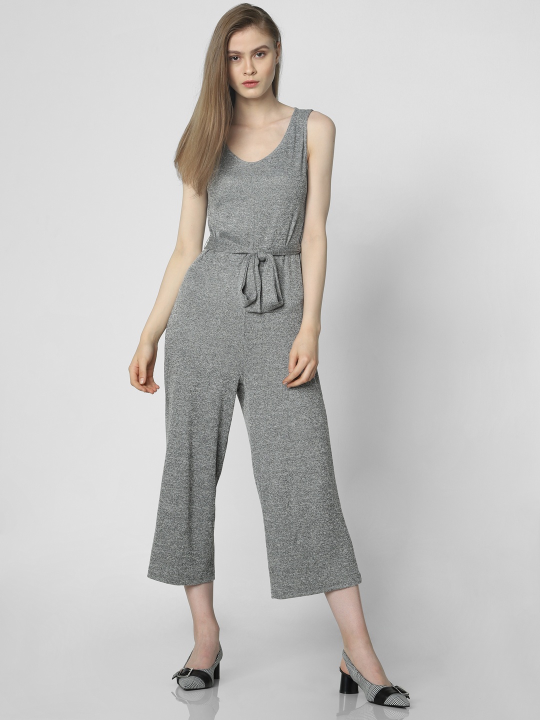 

Vero Moda Women Grey Solid Basic Jumpsuit