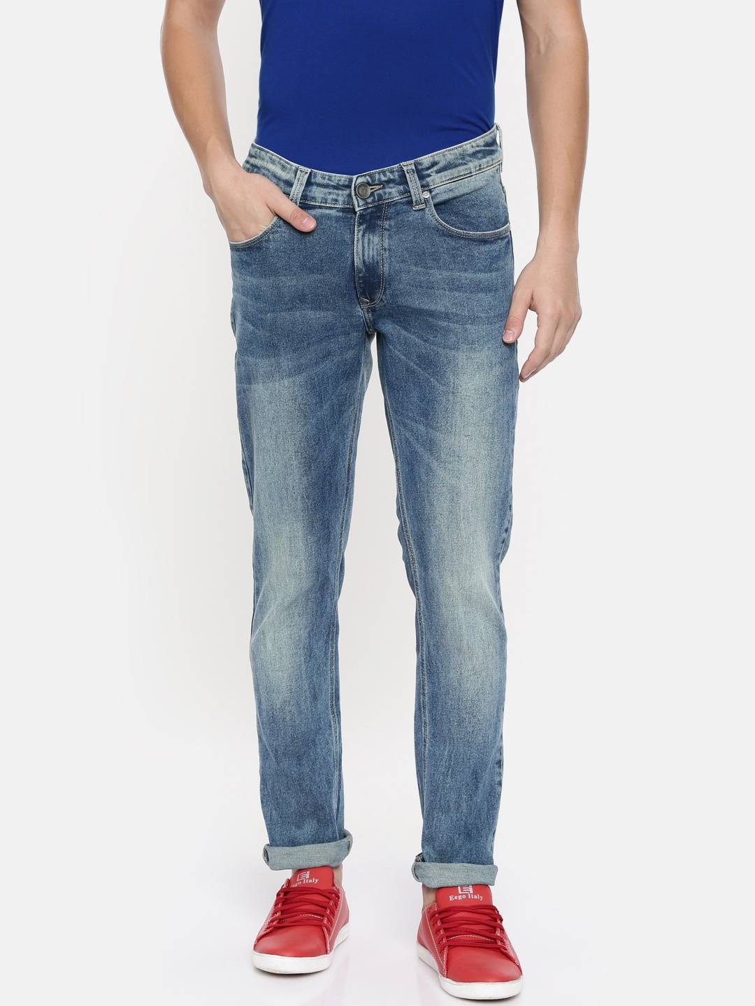 

SPYKAR Men Blue Skinny Fit Low-Rise Clean Look Stretchable Jeans