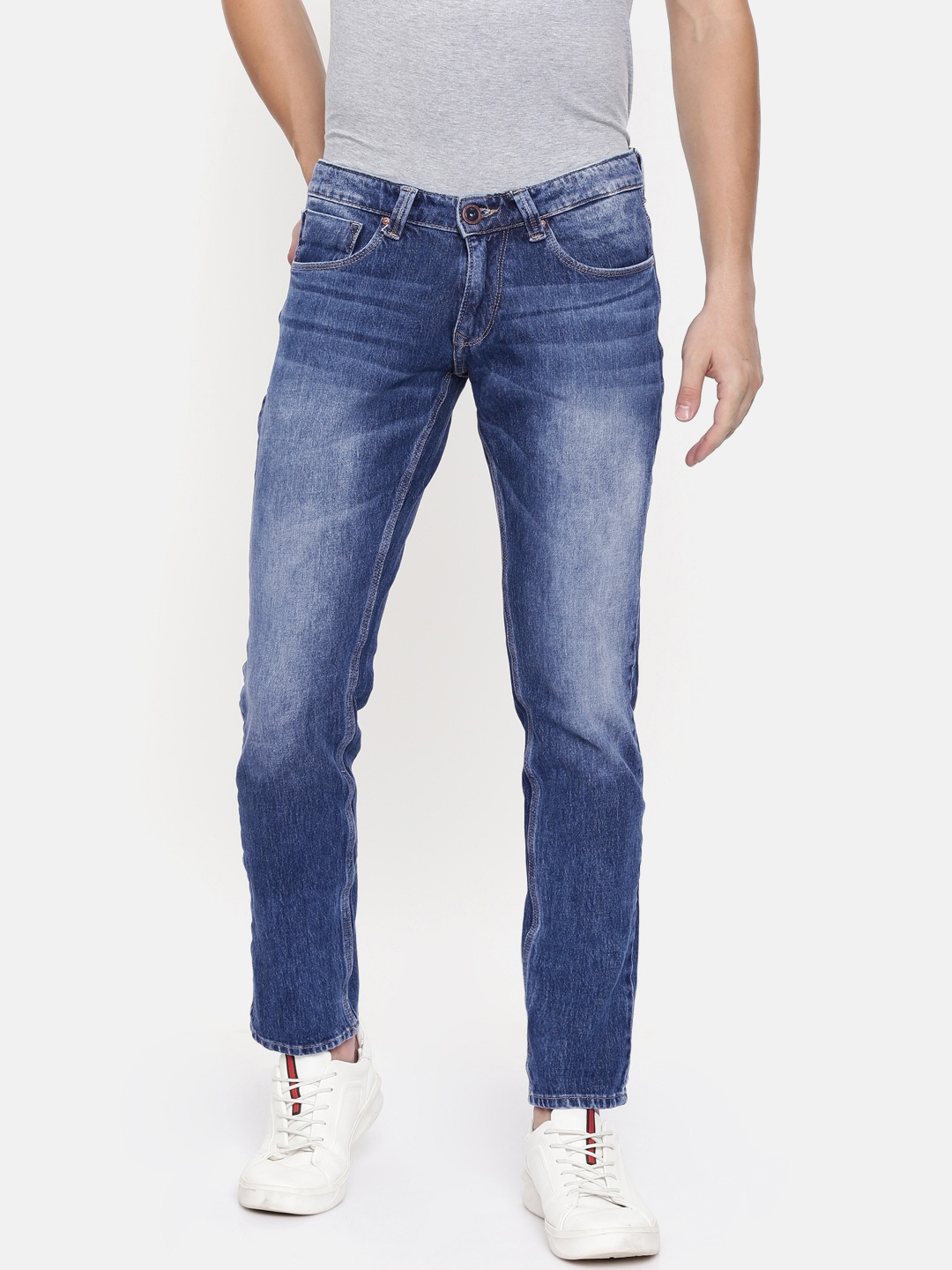 

SPYKAR Men Blue Skinny Fit Low-Rise Clean Look Stretchable Jeans
