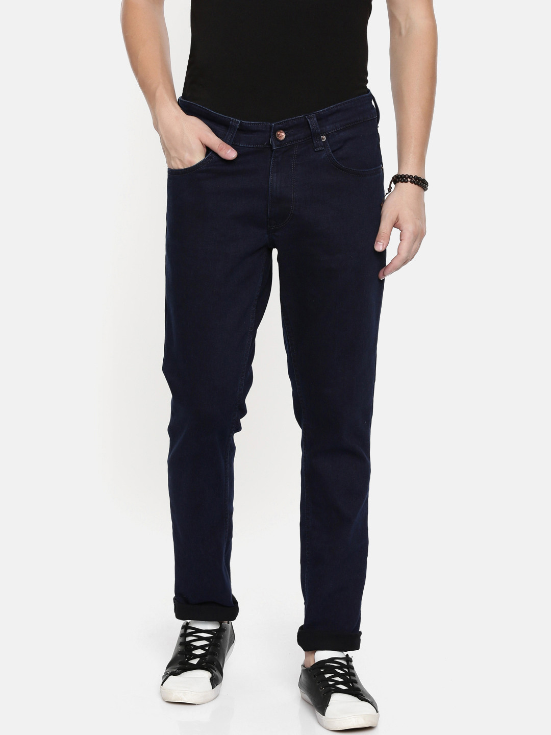 

SPYKAR Men Navy Blue Rovers Slim Fit Low-Rise Clean Look Stretchable Jeans