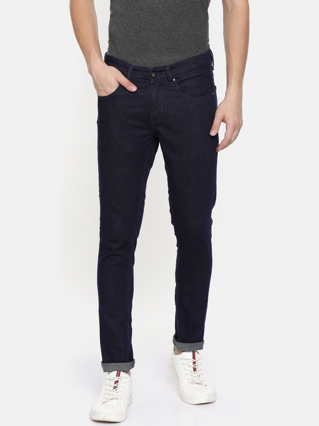 

SPYKAR Men Blue Super Skinny Fit Low-Rise Clean Look Stretchable Jeans