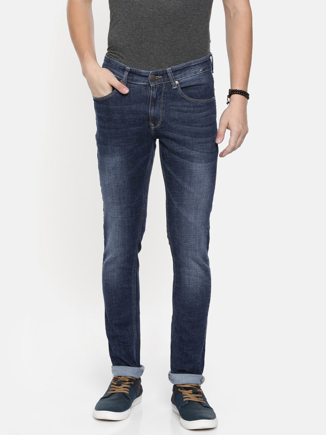 

SPYKAR Men Blue Skinny Fit Low-Rise Clean Look Stretchable Jeans