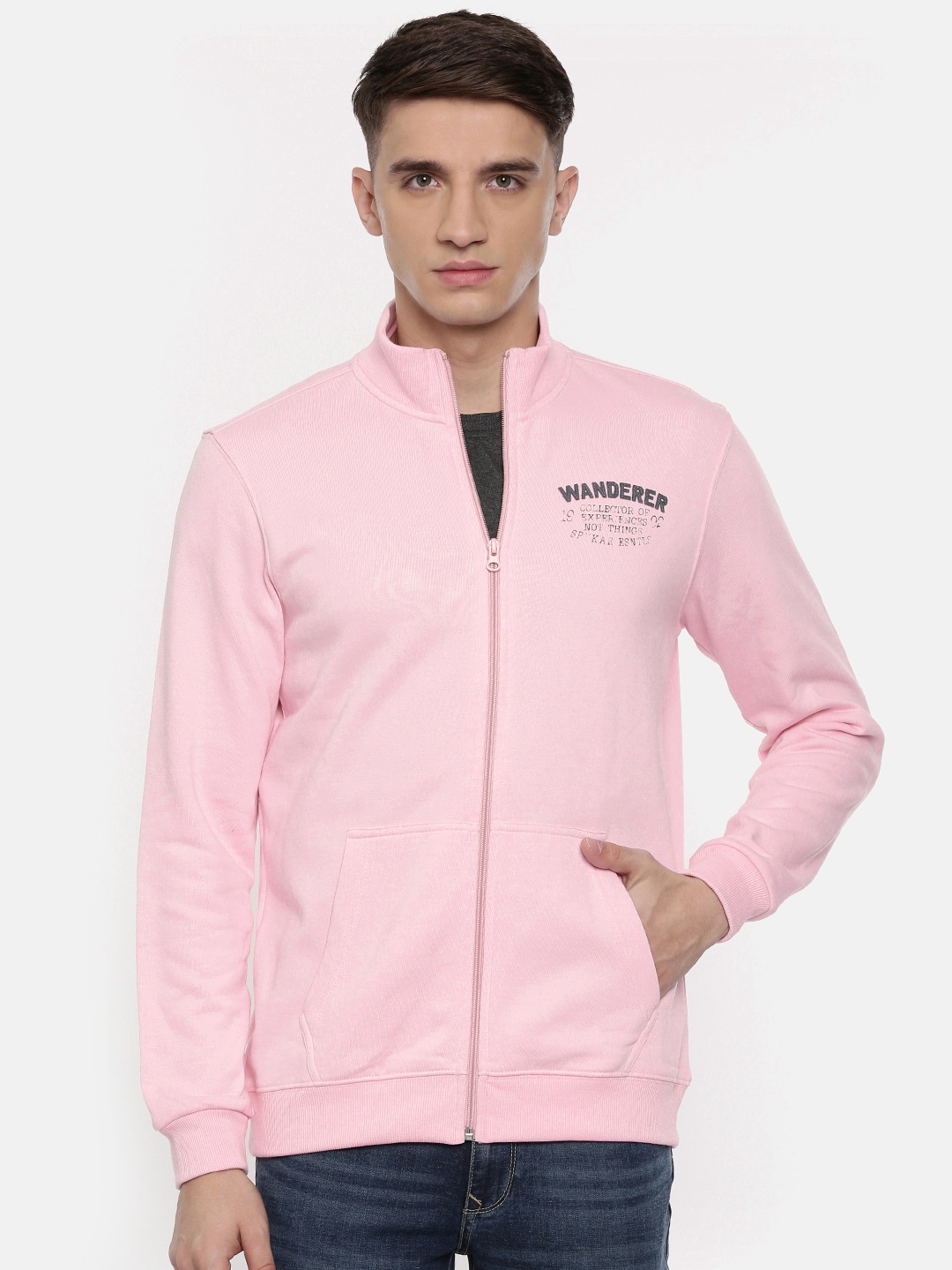 

SPYKAR Men Pink Solid Sweatshirt