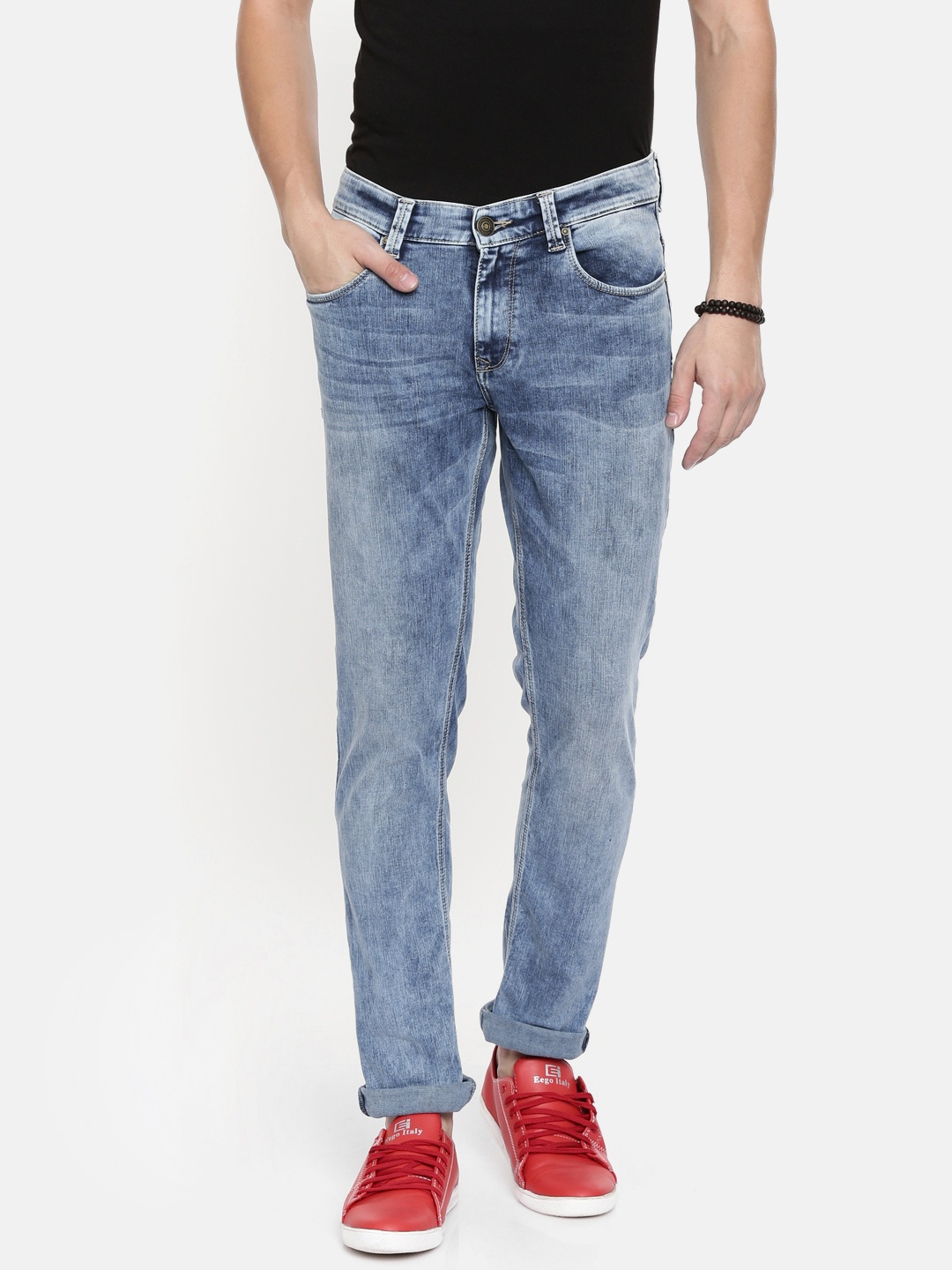

SPYKAR Men Blue Skinny Fit Low-Rise Clean Look Stretchable Jeans