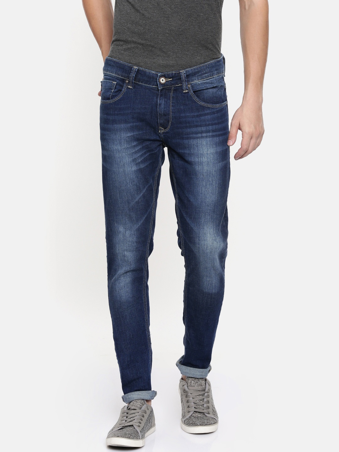 

SPYKAR Men Blue Super Skinny Fit Low-Rise Clean Look Jeans