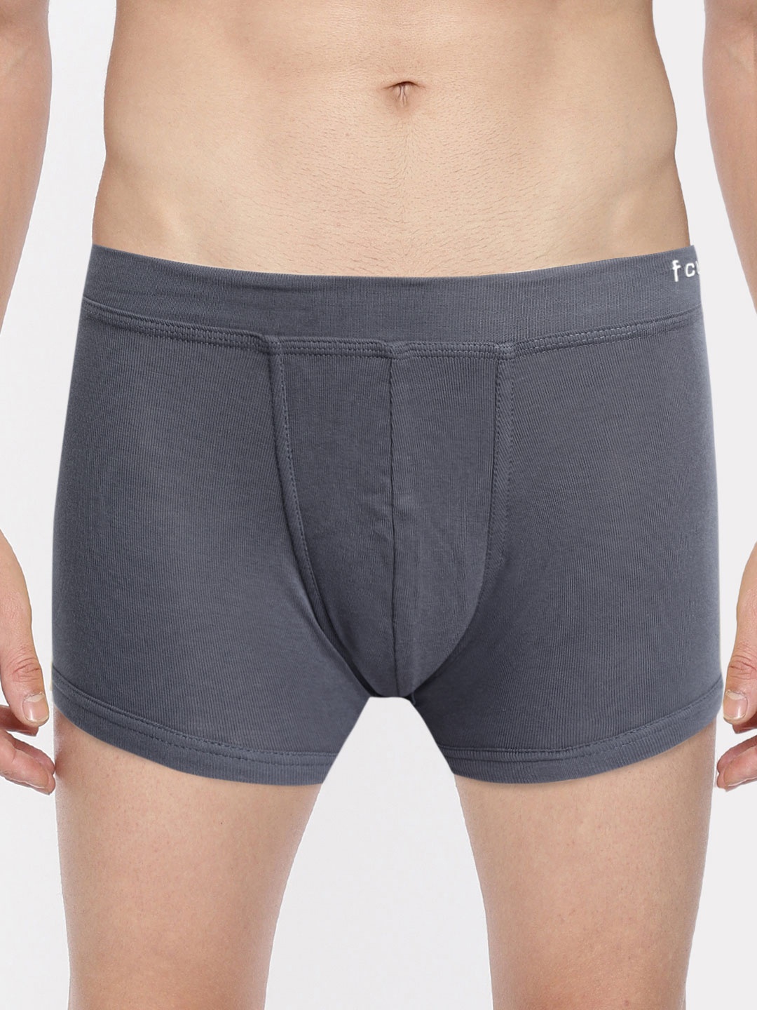 

FCUK Men Charcoal Grey Solid Trunks CTR12