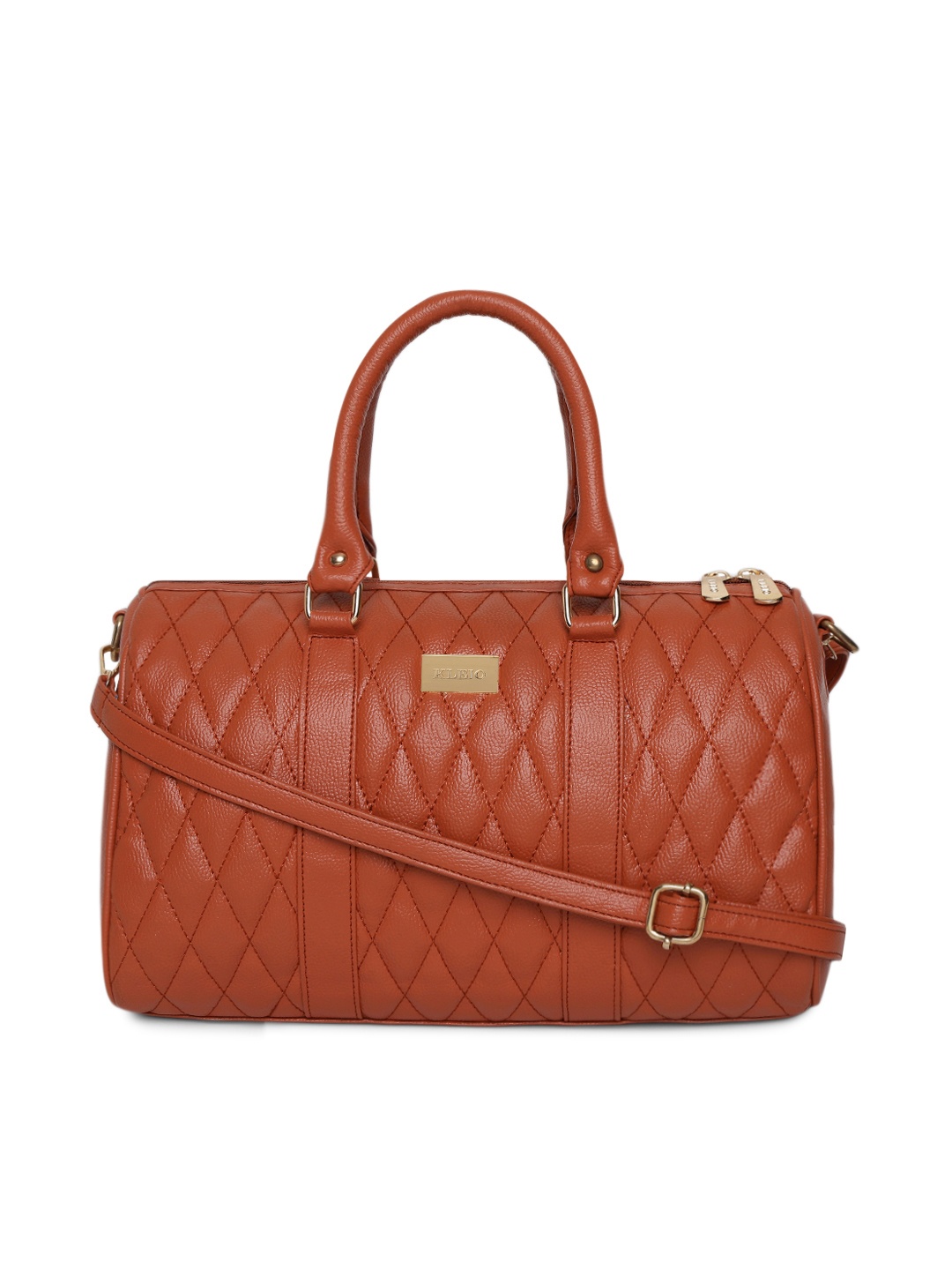 

KLEIO Quilted Handheld Bag, Brown