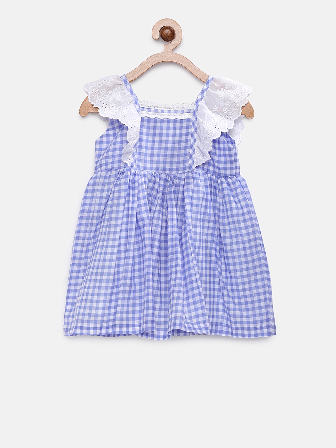

RIKIDOOS Girls Blue & White A-Line Dress
