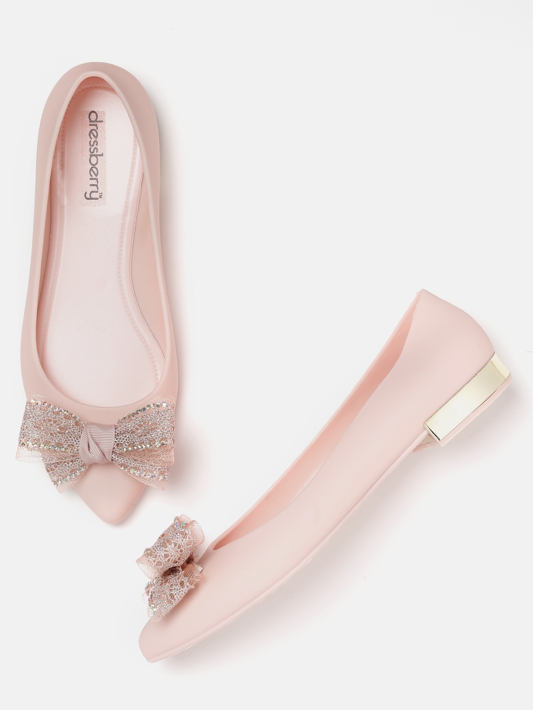 

DressBerry Women Pink Solid Ballerinas