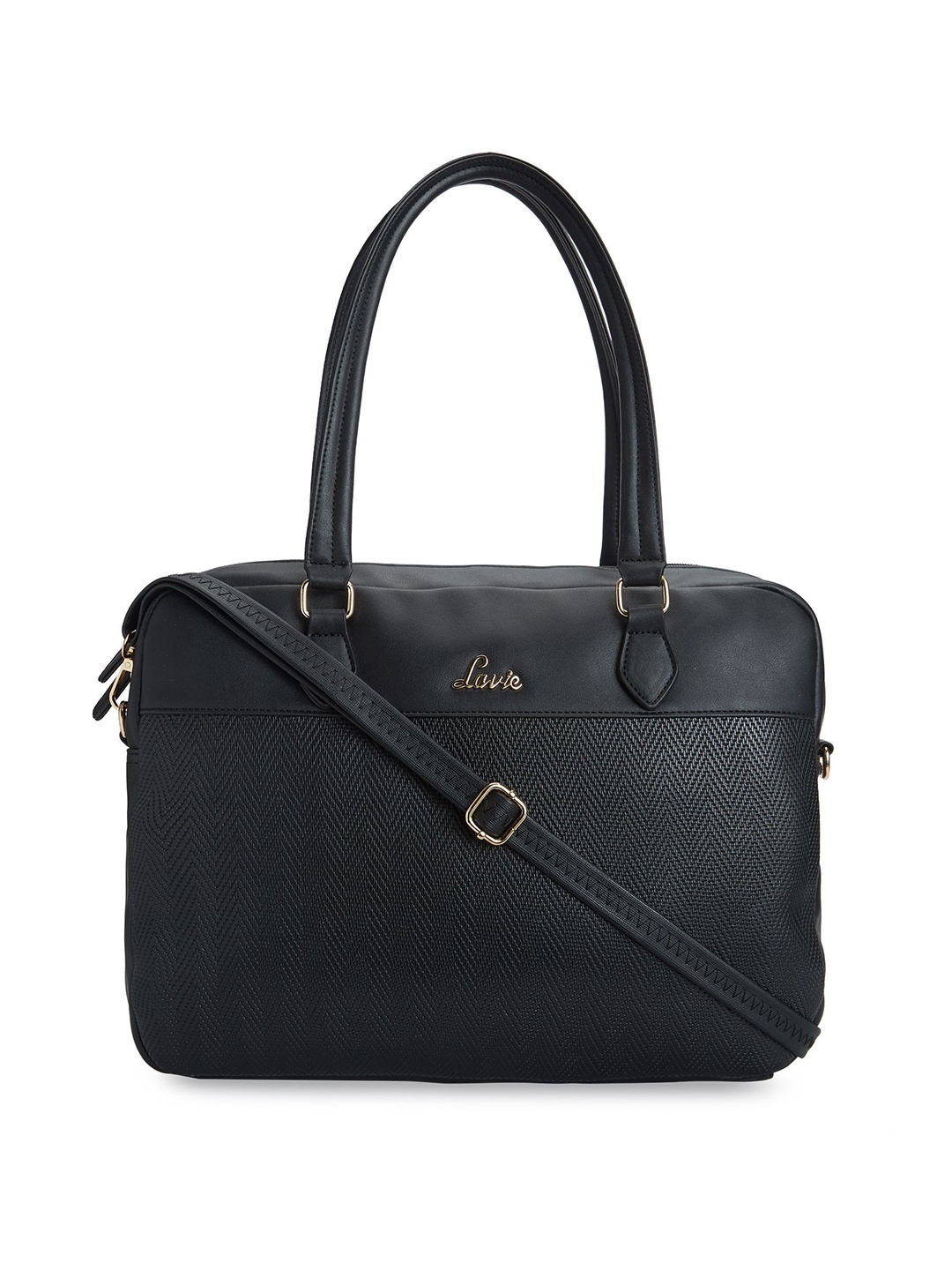 

Lavie Black Solid Handheld Bag