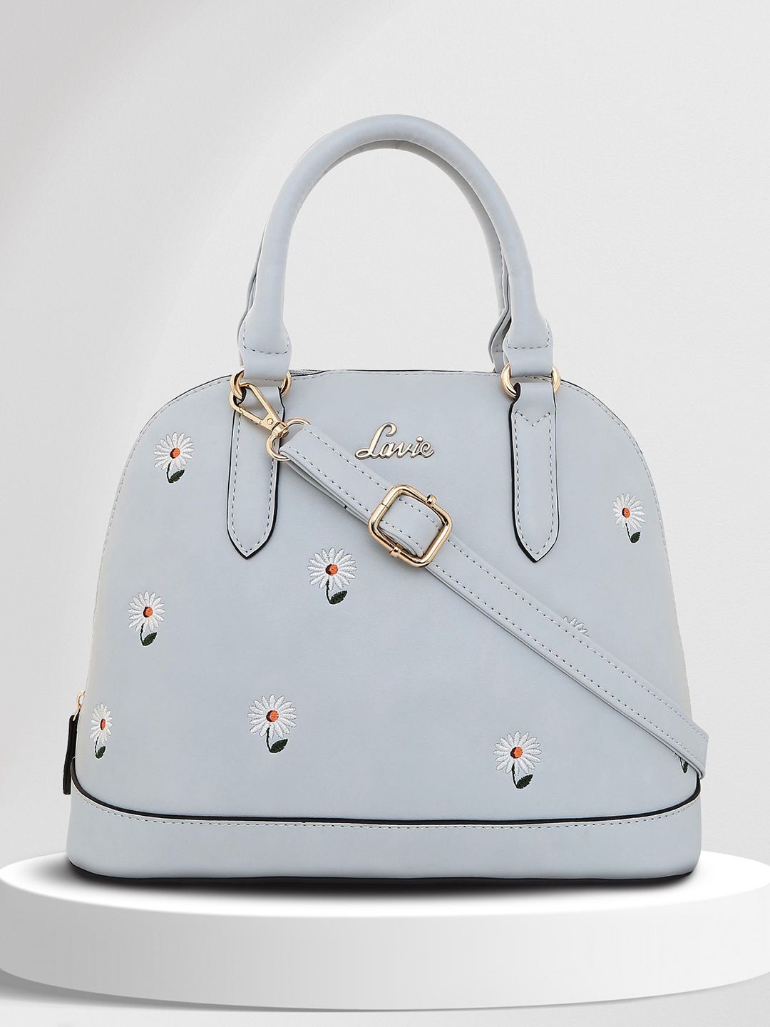 

Lavie Chefchaouen Women Medium Dome Satchel Handbag, Grey