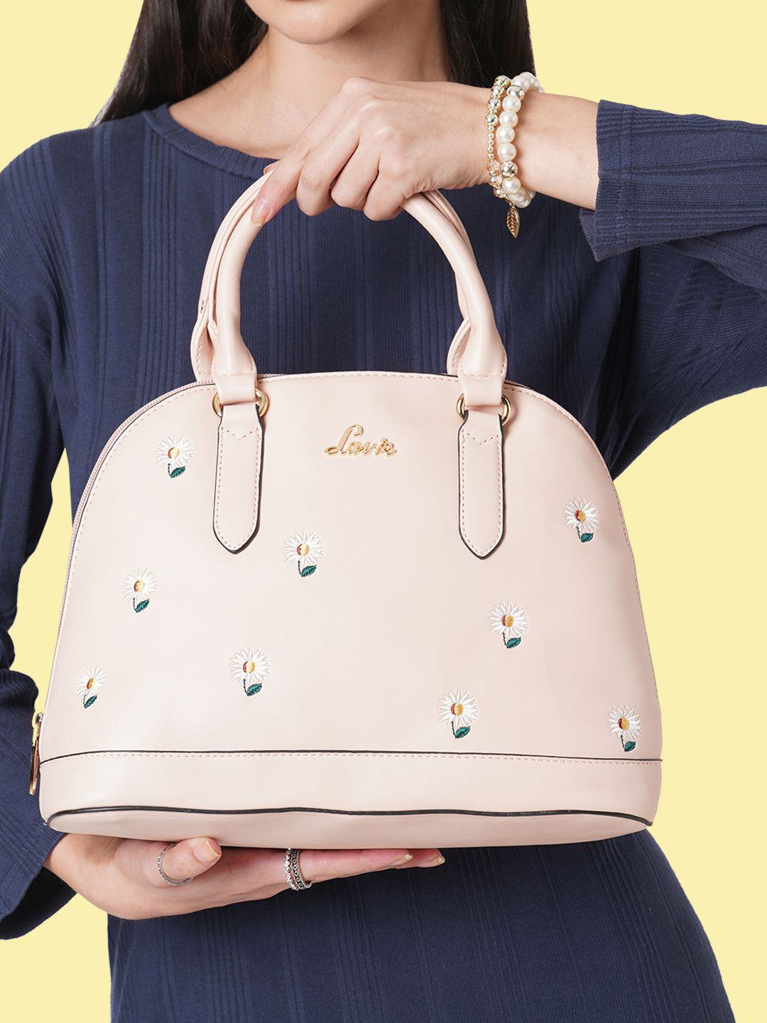 

Lavie Chefchaouen Women Pink Medium Dome Satchel Handbag