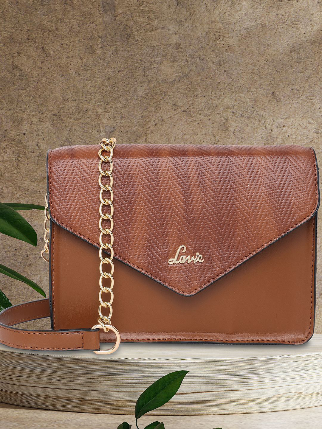

Lavie Moritz Women Brown Envelope Sling Bag