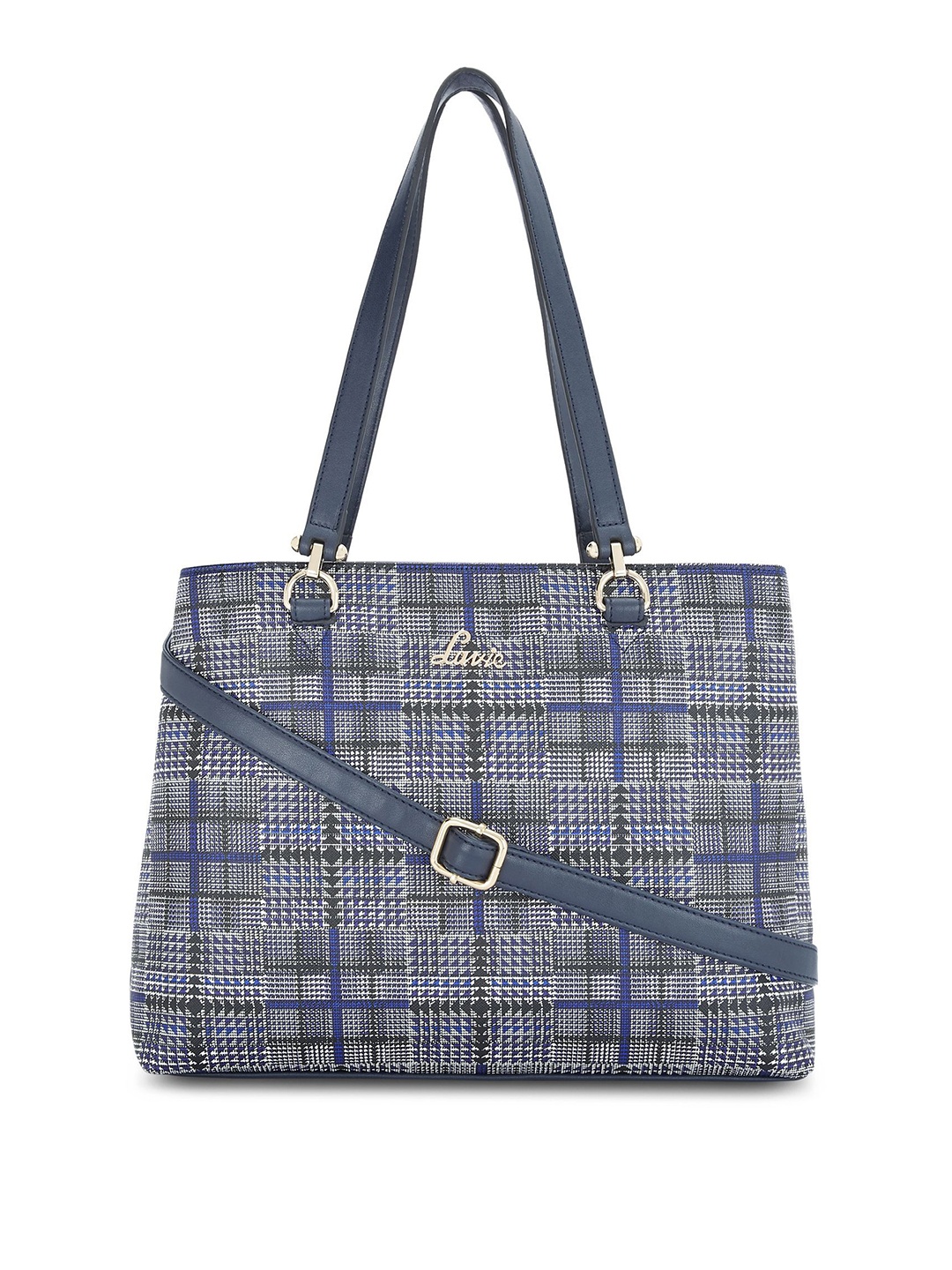 

Lavie Blue Checked Shoulder Bag