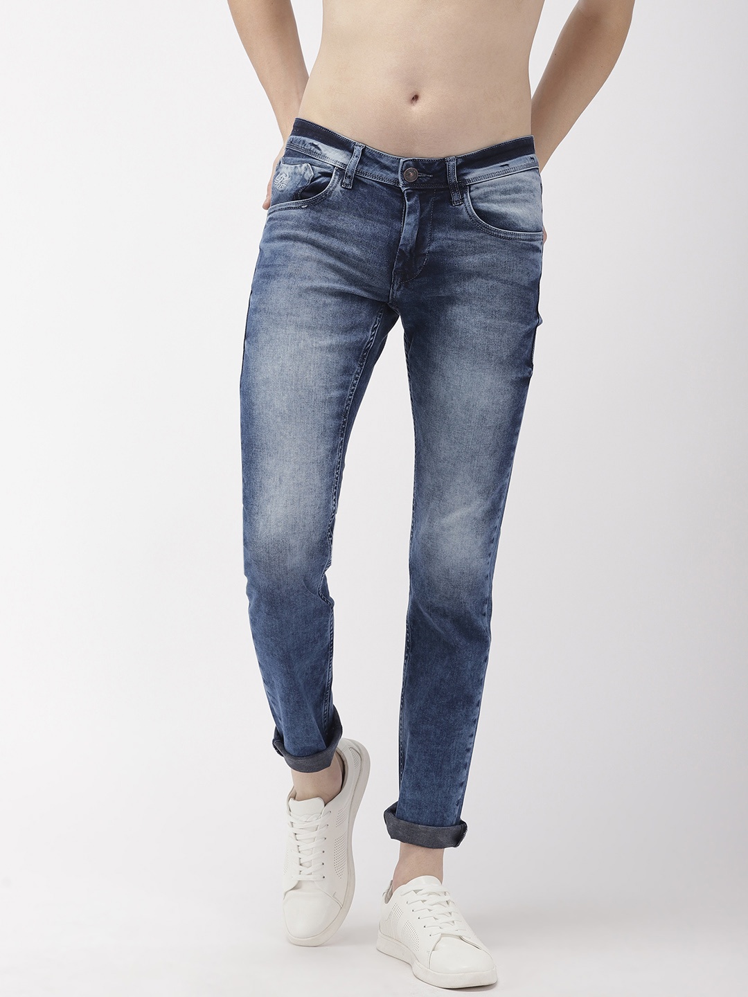 

Flying Machine Men Blue Skinny Jackson Fit Mid-Rise Clean Look Stretchable Jeans