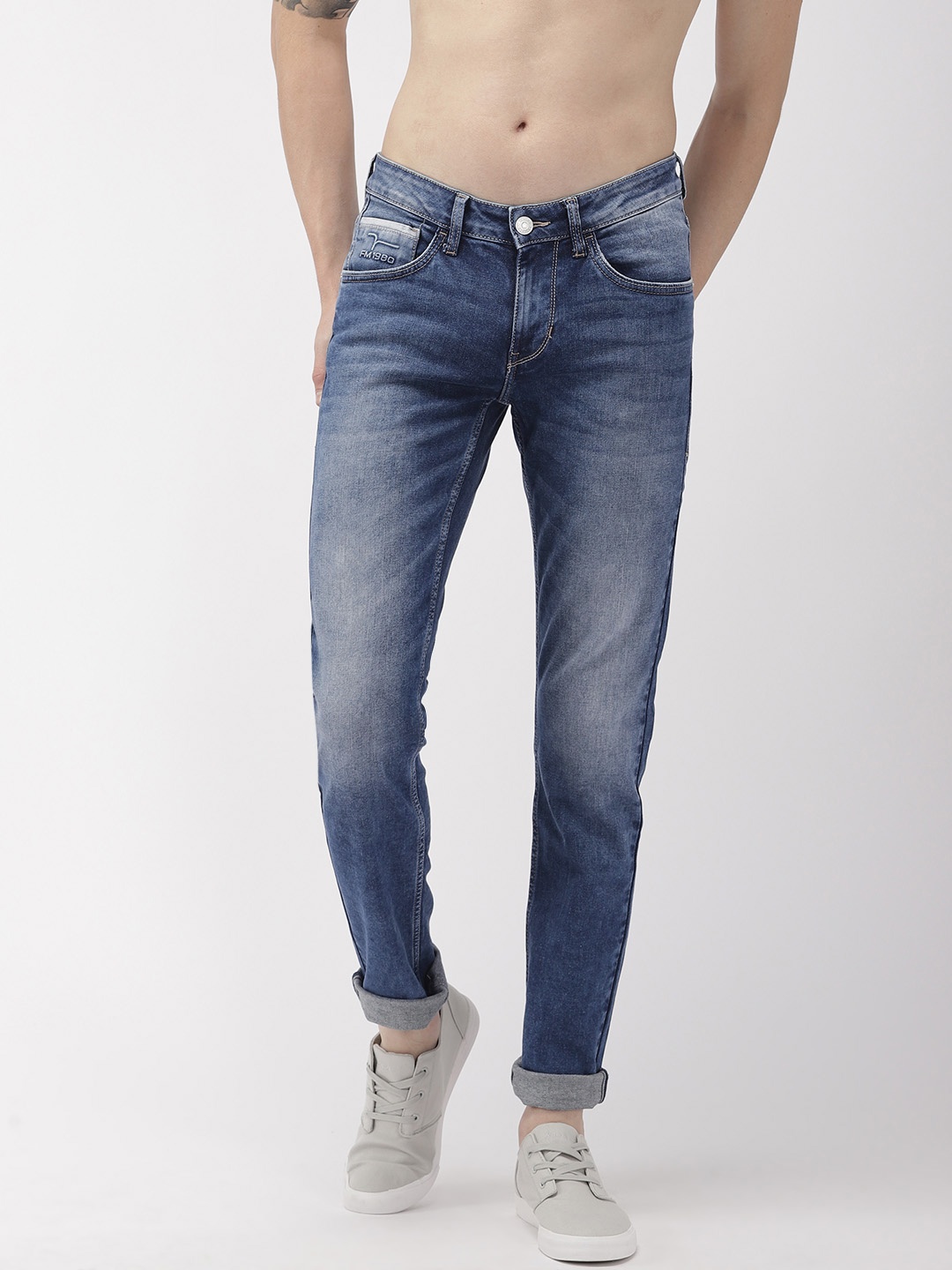 

Flying Machine Men Blue Skinny Jackson Fit Mid-Rise Clean Look Stretchable Jeans