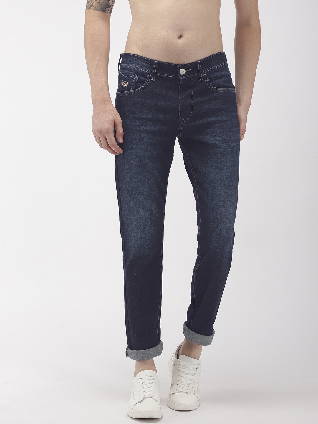 

Flying Machine Men Blue Prince Slim Fit Mid-Rise Clean Look Stretchable Jeans