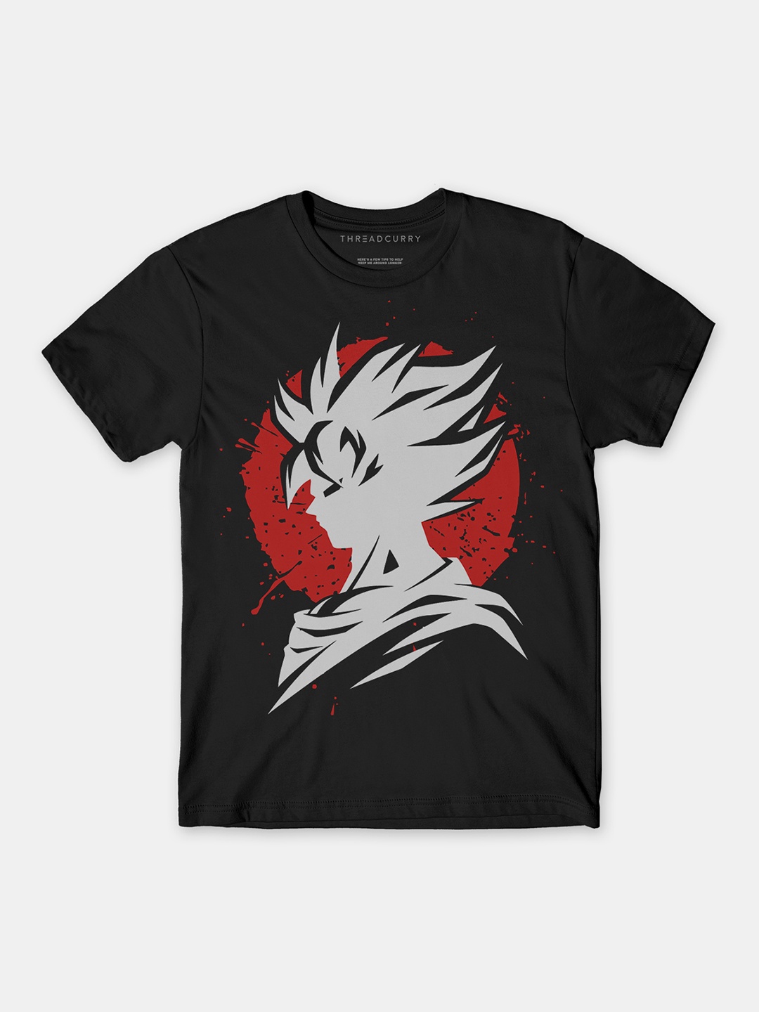 

THREADCURRY Boys Black Anime Print Tshirt