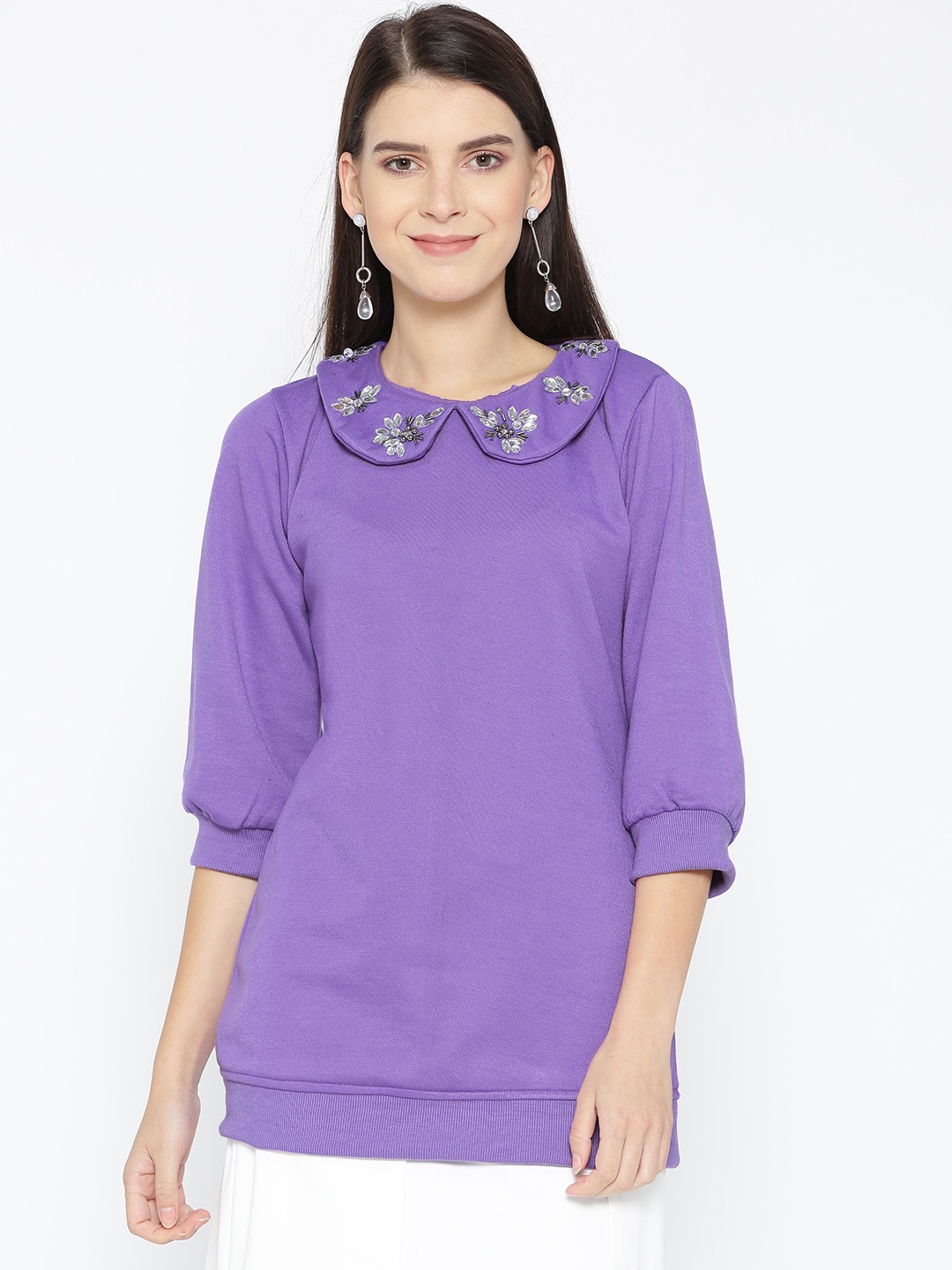 

Belle Fille Women Purple Solid Top