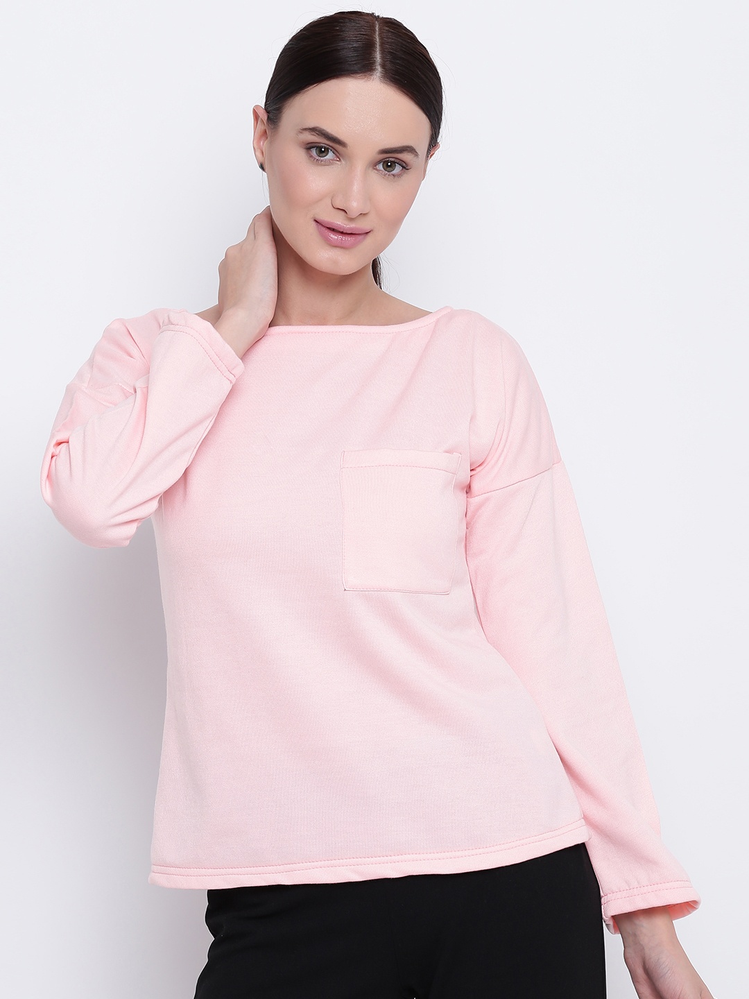 

Belle Fille Women Pink Solid Styled Back Top