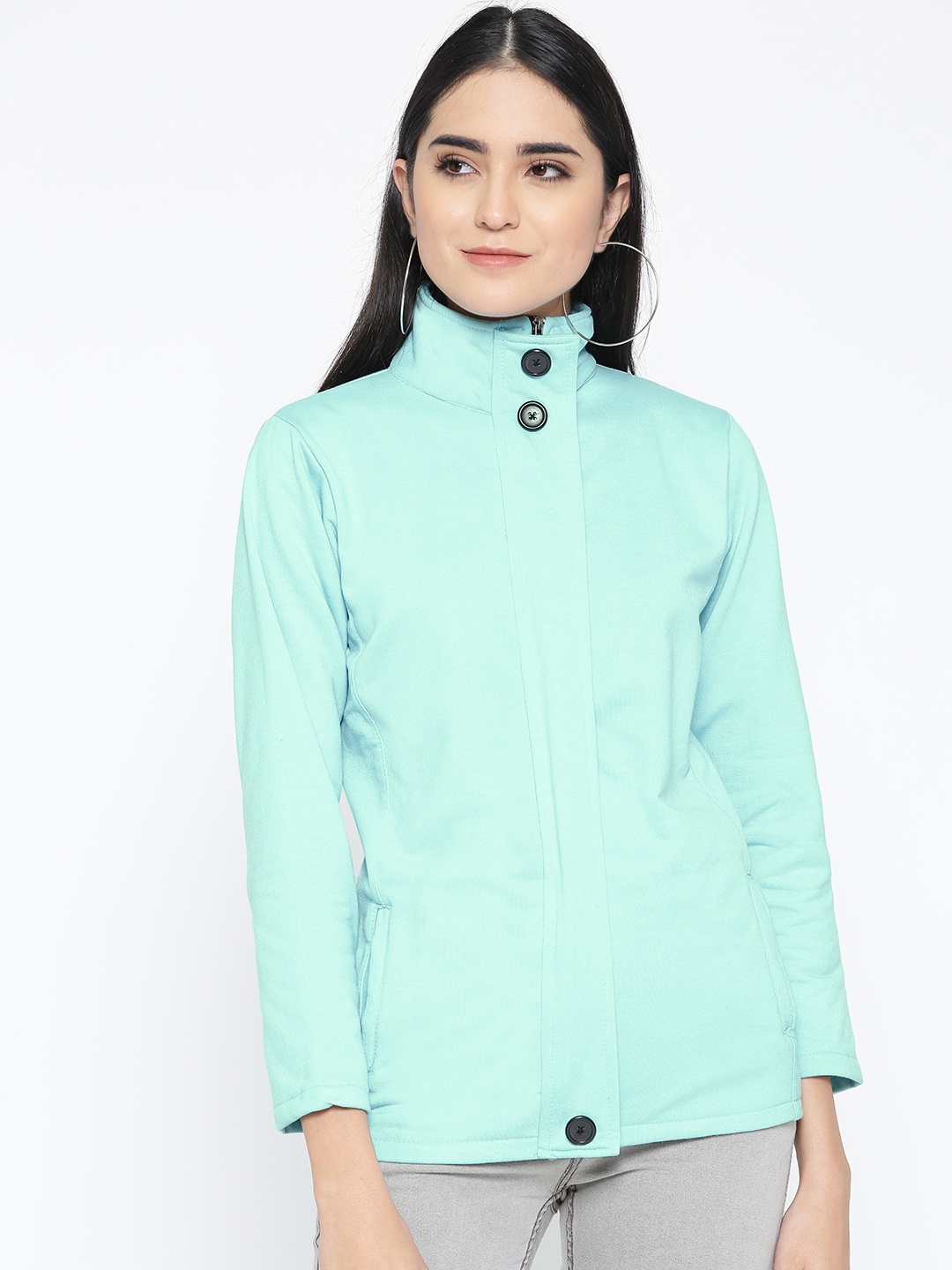

Belle Fille Women Blue Solid Tailored Jacket