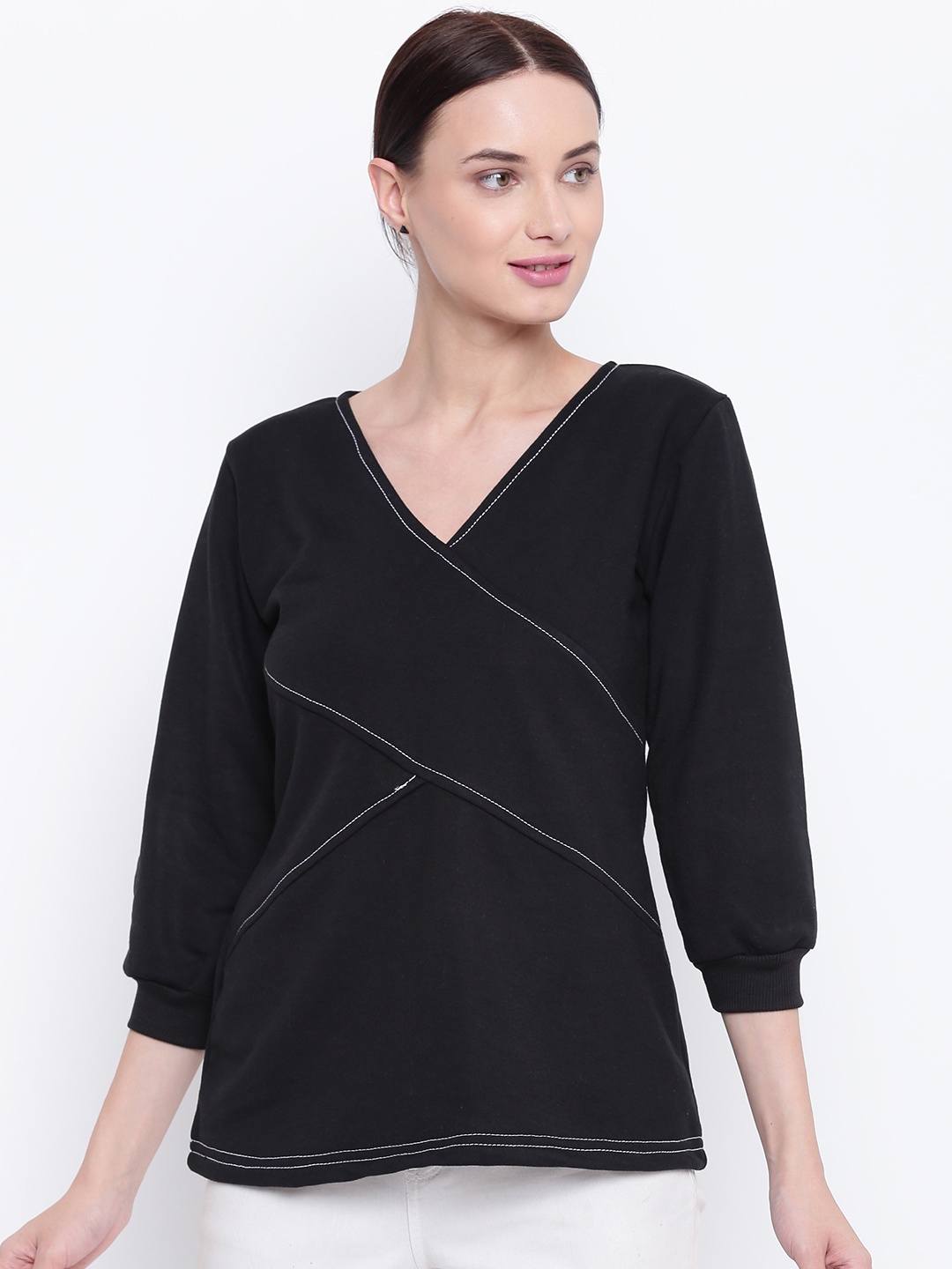 

Belle Fille Women Black Solid Top