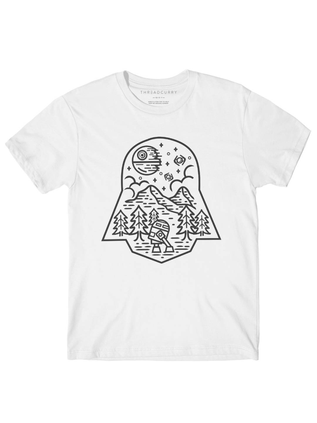 

THREADCURRY Boys White Sci Fi Print Tshirt