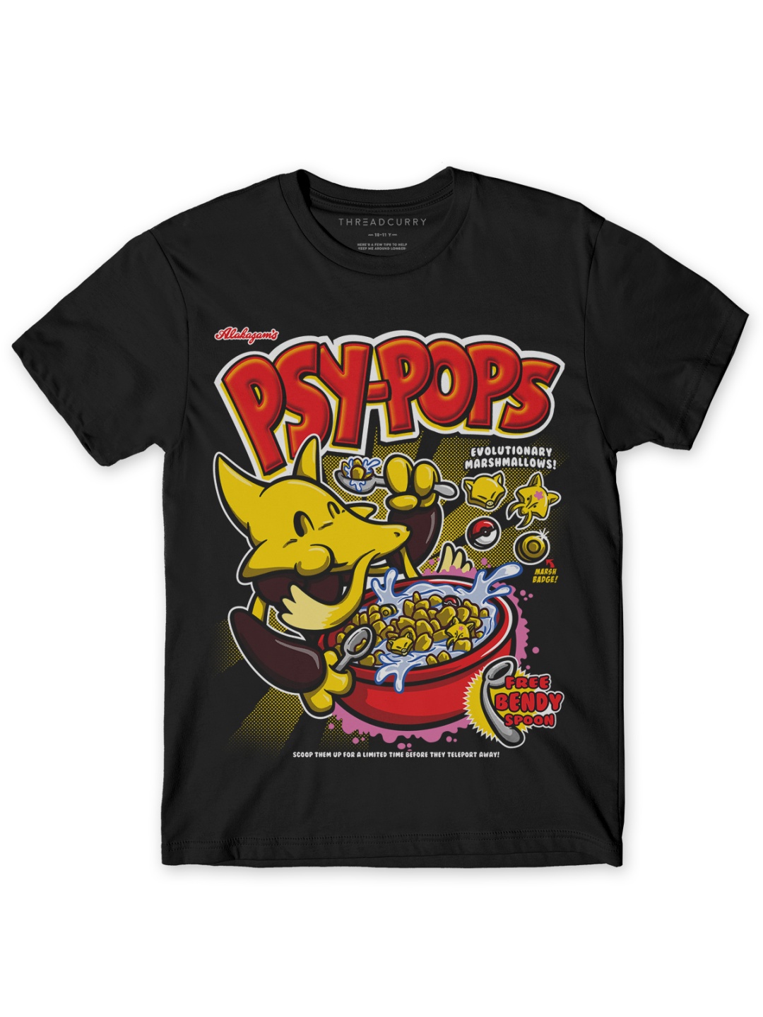 

THREADCURRY Boys Black Psy Pops Printed Round Neck T-shirt